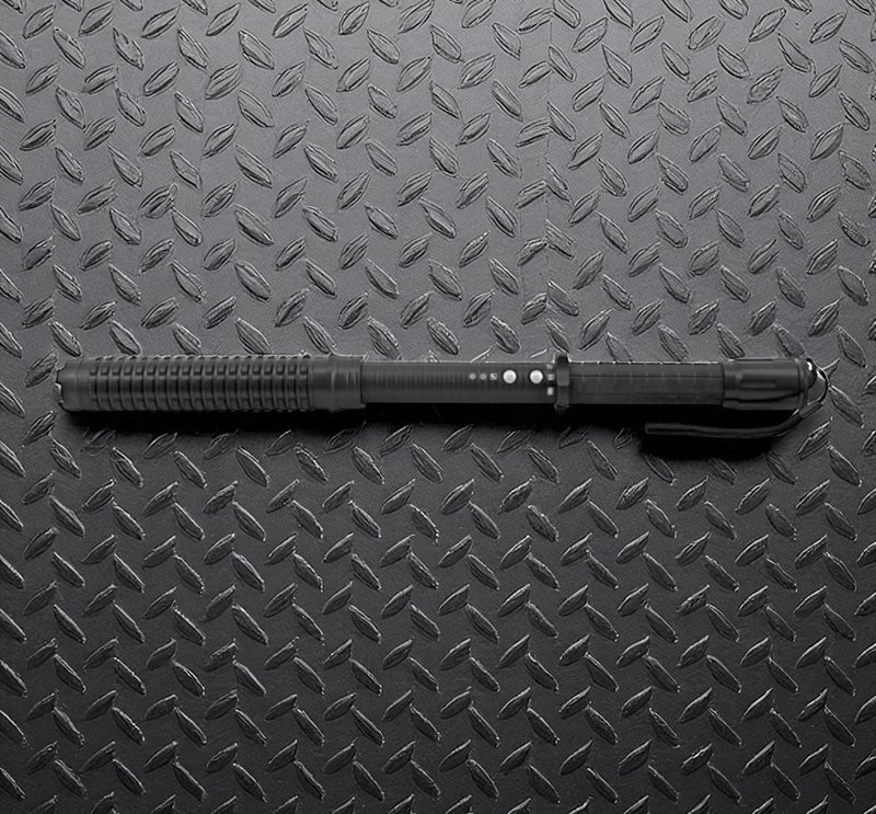X10 Telescopic Stun Gun LED Flashlight Night Stick