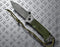 Falcon 8.75" Spring Assisted Pocket Knife Green Handle with Texture for Grip