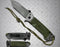 Falcon 8.75" Spring Assisted Pocket Knife Green Handle with Texture for Grip