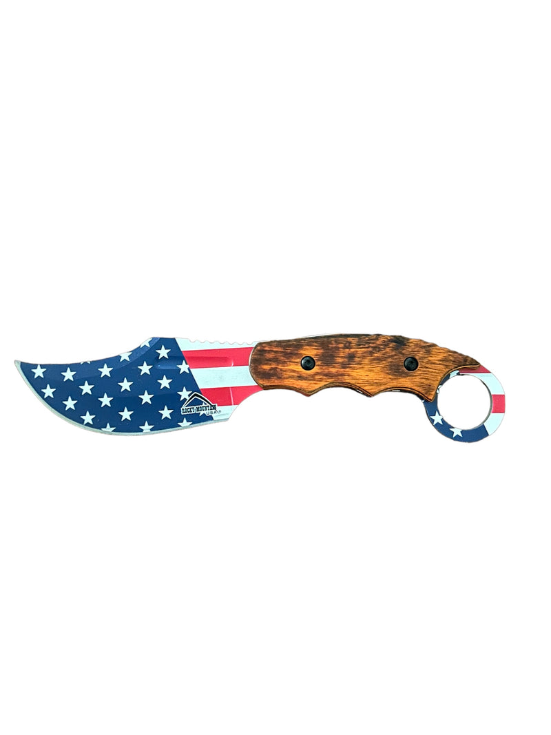 KC262UF American Flag Rocky Mountain Hunting Knife