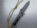 Falcon 8.75" Spring Assisted Pocket Knife Green Handle with Texture for Grip