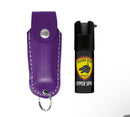 GUARD DOG SECURITY SOFT CASE PEPPER SPRAY WITH SOFT LEATHER CASE | 0.5 OZ KEYCHAIN READY