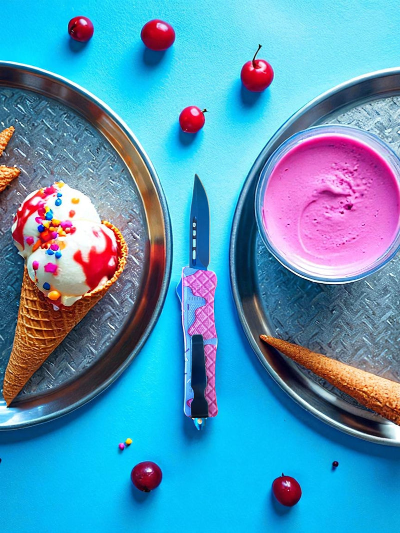 Delicious Waffle OTF Knife Small Size