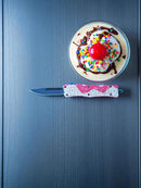 Vanilla Ice Cream with Sprinkles  OTF Knife Small Size