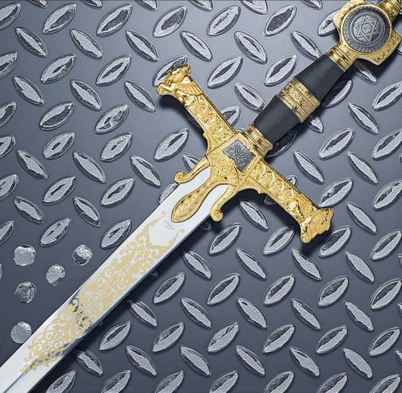 49” King Solomon Sword with Wall Plaque