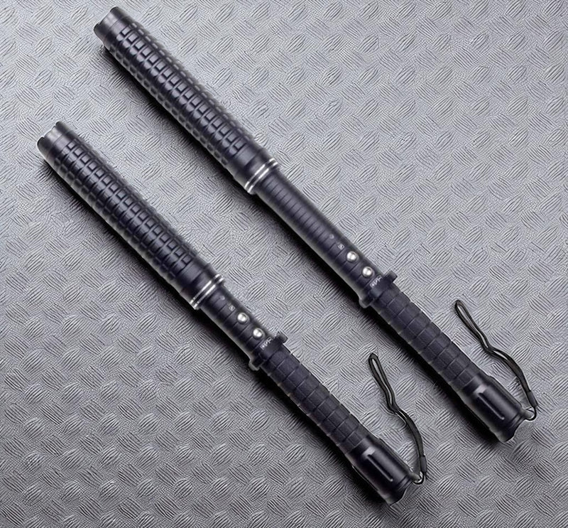 X10 Telescopic Stun Gun LED Flashlight Night Stick