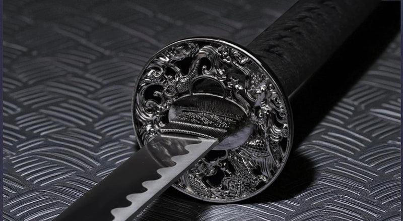 3-Piece Dragon Carbon Steel Katana Set