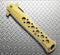 Falcon 9" Overall Metal Spring Assisted Knife With Gold Coating