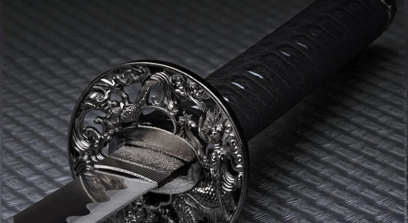 3-Piece Dragon Carbon Steel Katana Set
