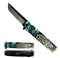 8.5" Tanto Blade Spring Assisted Pocket Knife Water Samurai Design