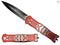 Falcon 7.75" Red Skull Spring Assisted Knife