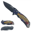 8.25" Spring Assisted Pocket Knife We The People ABS handle